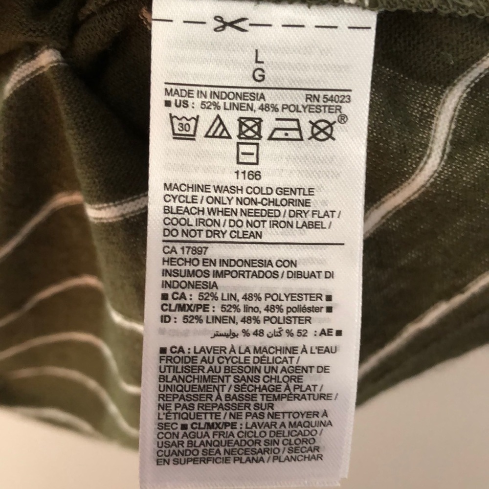 Old Navy Ruffled Linen-Blend One-Shoulder New - Picture 3 of 3